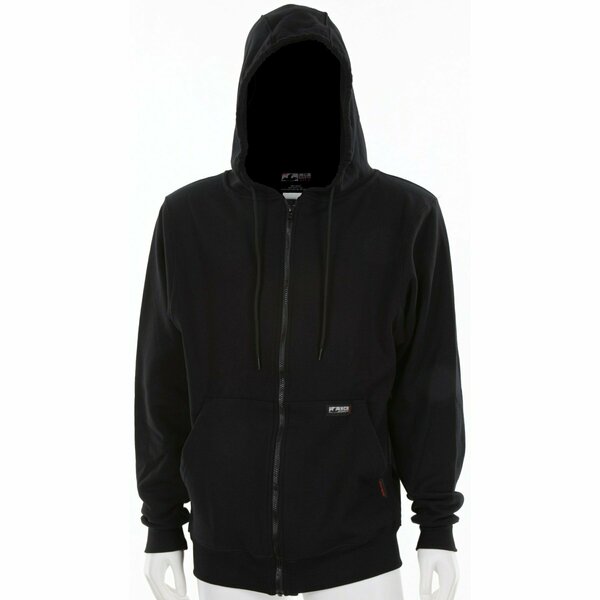 Mcr Safety FR, FR Zip Hooded Sweatshirt Black L SS1BKL